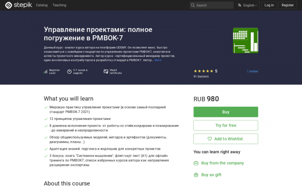 Управление проектами: полное погружение в PMBOK-7