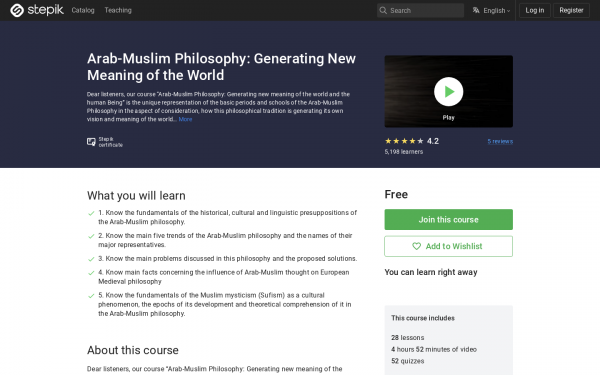 Arab-Muslim Philosophy: Generating New Meaning of the World